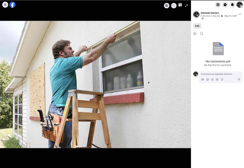 Early Adelaide Glaziers Facebook page image published during the brand's development in 2017