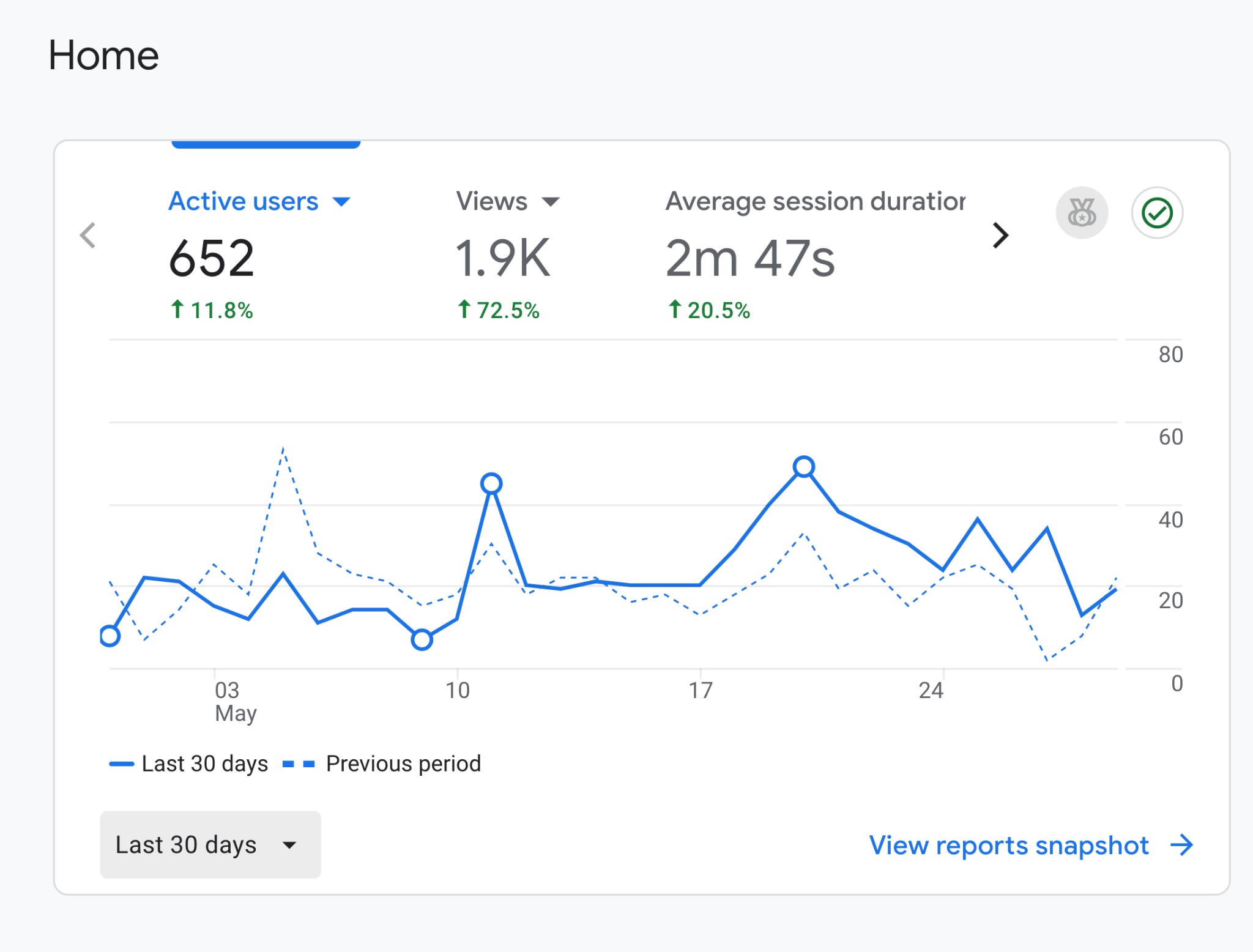 Google Analytics screenshot showing Adelaide Glaziers website traffic and engagement statistics