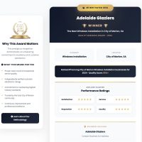 Adelaide Glaziers recognised as a quality local glass repair business in 2024