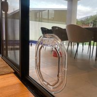 Pet Tek Dog Door Installed in a Glass Sliding Door